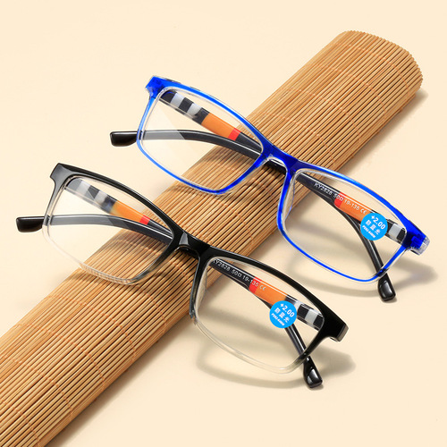 Stylish Print Anti-blue Light Spring Leg Reading Glasses, Street Vendor High-definition Elderly Reading Glasses
