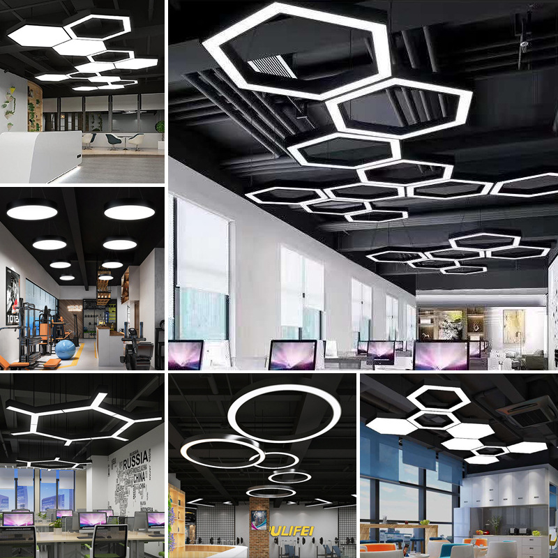 Modelado de luces videojuegos gimnasio salón de baile supermercado oficina tienda comercial creativa luces de forma especial personalizada image 4