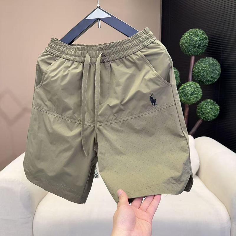 2025 夏メンズ速乾通気性 5 点パンツパンチングカジュアル多用途シンプルな刺繍半袖ショーツパンツ|undefined