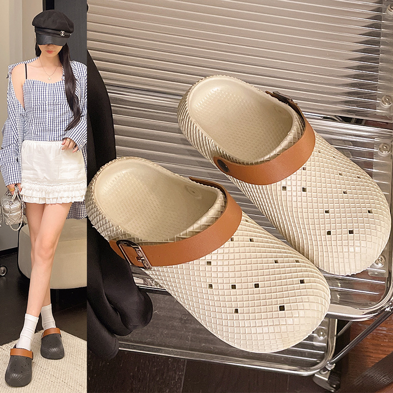 Birkenstock-style women's summer outdoor sandals, 2026 new model, slip-on design, closed-toe, non-slip, breathable, and with thick soles