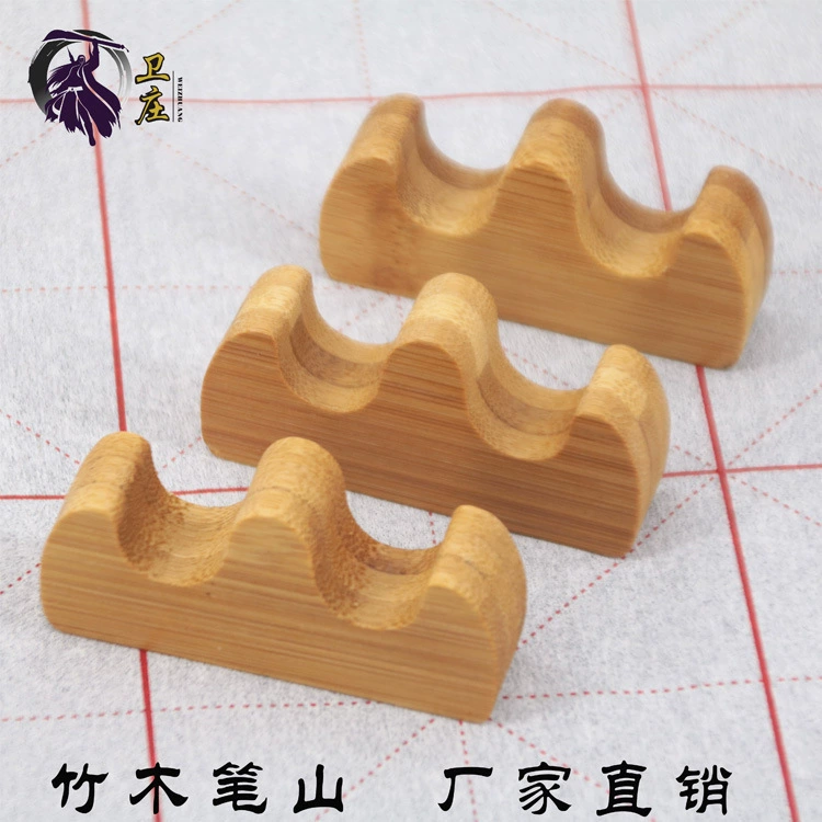 Оптовые деревянные подставки для кистей из бамбука и дерева, деревянные подставки для кистей «Четыре сокровища учёбы», оптовые поставки маленьких подставок для кистей для каллиграфии