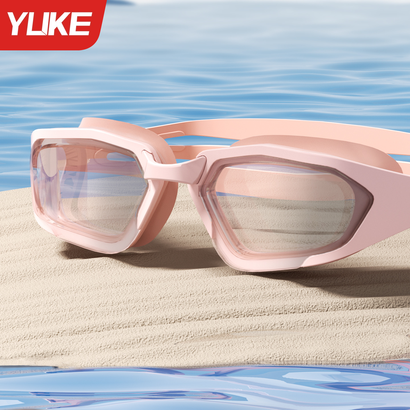 Set de Gafas de Natación de Policarbonato, Impermeable y Antiempañante