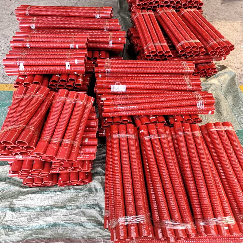 钢丝编织硅胶管空滤进气管改装油滤管发动机水箱管红色钢丝管硅橡