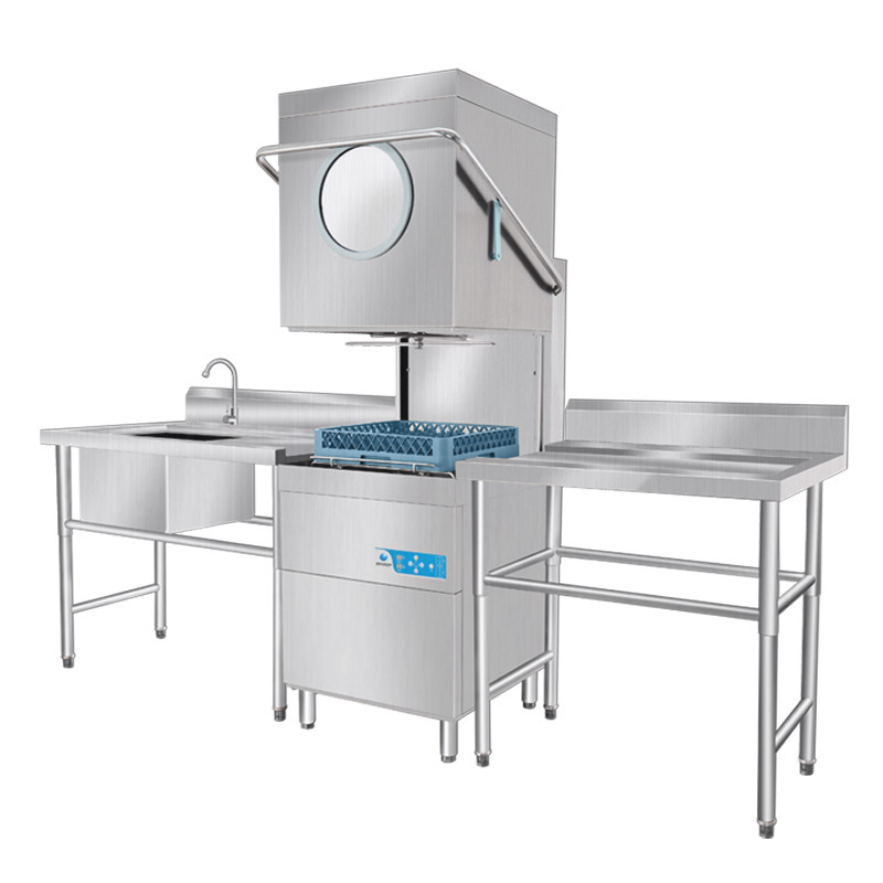 Lavavajillas esterilización y desinfección a alta temperatura pequeño lavavajillas de descubrimiento de inyección de agua de lavado automático lavavajillas comercial