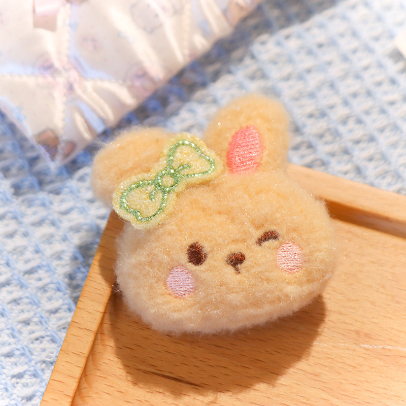 かわいいリボンバニーとクマのぬいぐるみアクセサリー diy ヘアアクセサリーヘアピンバッグブローチ服装飾アクセサリー|undefined