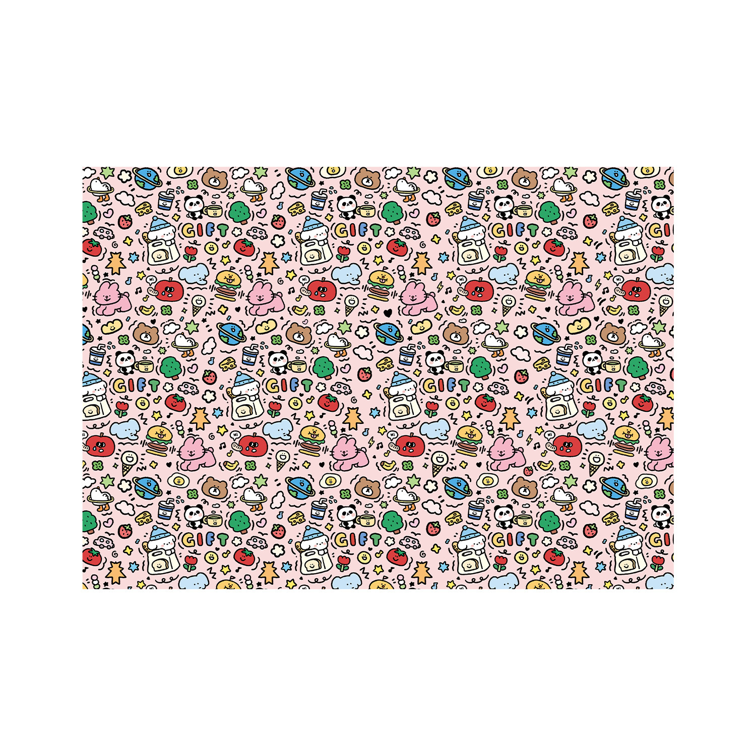 Lindo papel de regalo de graffiti Navidad hoja grande ins dibujos animados regalo de cumpleaños embalaje caja de regalo bolsa de regalo papel de libro