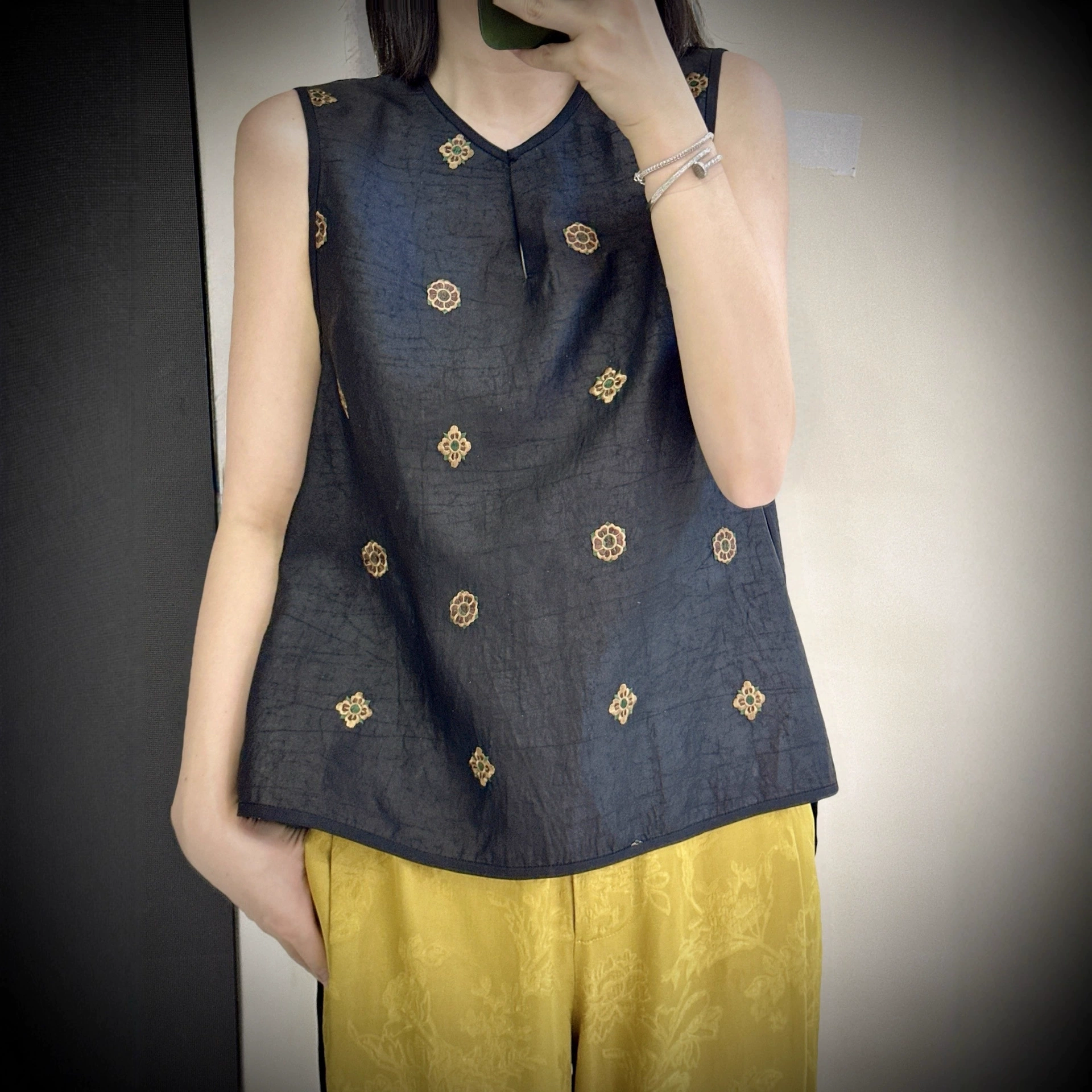 南油新中式国风无袖背心马甲简约复古原创设计复古典雅唐装女马夹