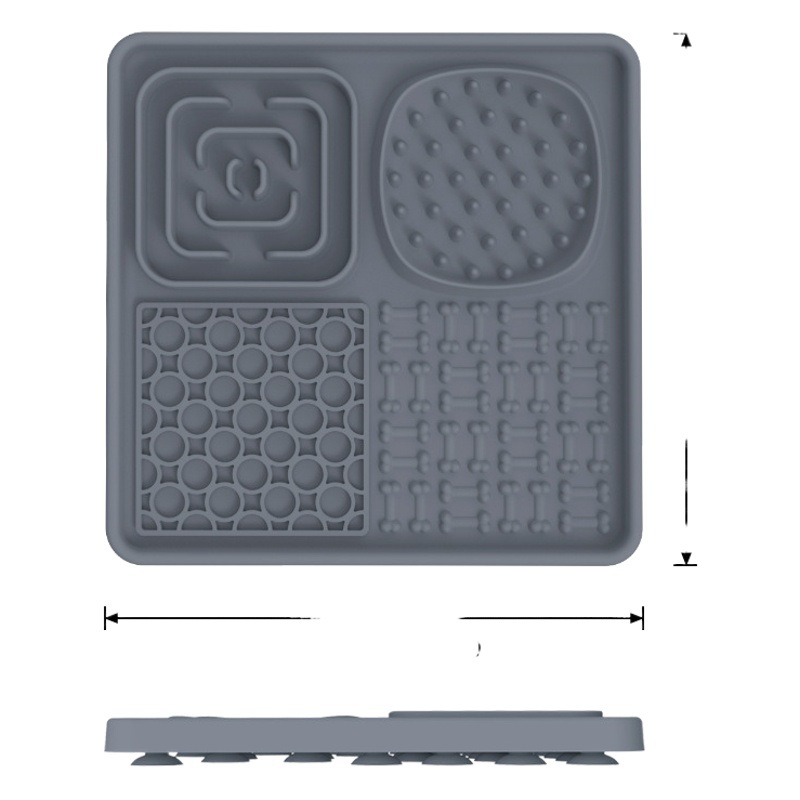 Amazon nuevo silicona mascota lamiendo estera perro estera de comida lenta placemat lechón estera de comida lenta perro lamiendo estera mascota vajilla
