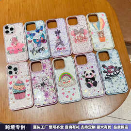 KT水钻适用iPhone16promax手机壳苹果15全包14卡通13爱心12满钻13
