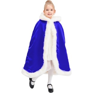 Short Christmas Cloak Hooded Cloak European and American Medieval Coat Winter Warm Coat Foreign Trade Performance Clothing for Women