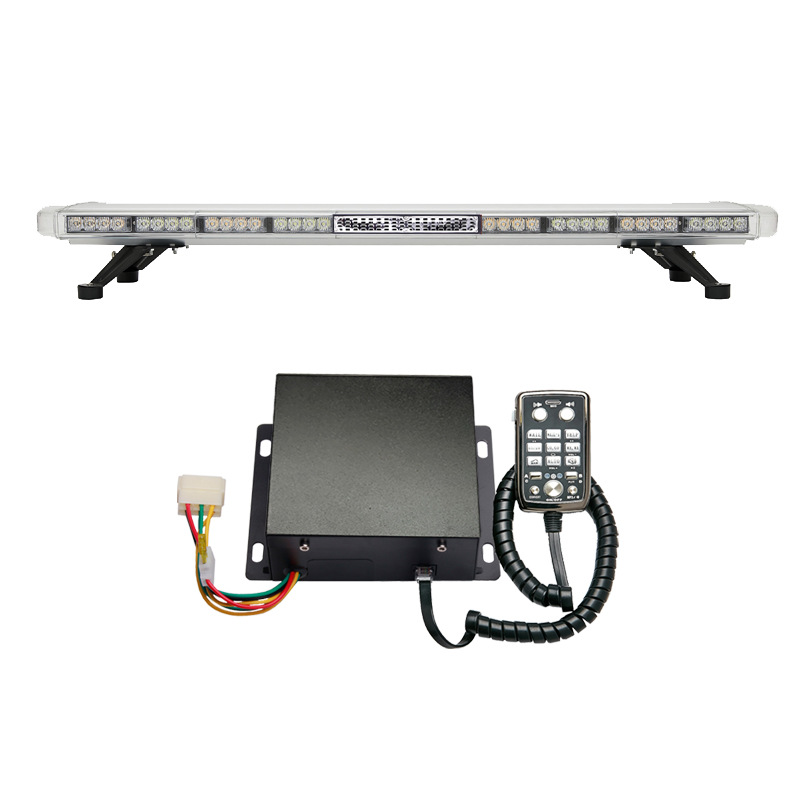 Car long-row warning light LED strobe light electronic siren high-pitched speaker 1.18m strobe light 8400-4C