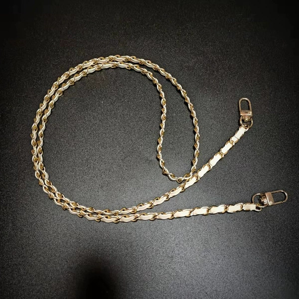 Shoulder bag leather chain-antique white-265