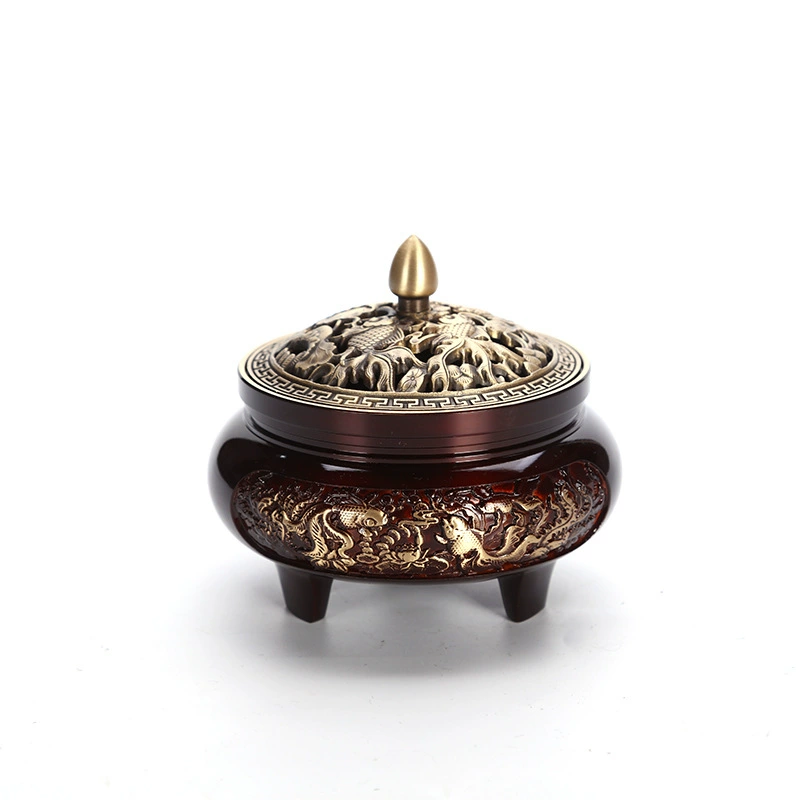 Brass antique Incense burner, scarlet wood