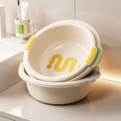 赤ちゃんの子供の洗面器のプラスチックの両耳は大きいサイズを厚くして洗濯します。