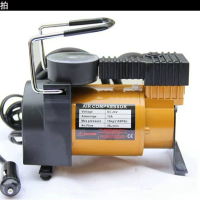 Portable Electric Air Pump, Car-Mounted Single-Cylinder Air Pump, Electric Inflator, Car Air Pump, Vehicle Use (Hava nasosu) - large-motor