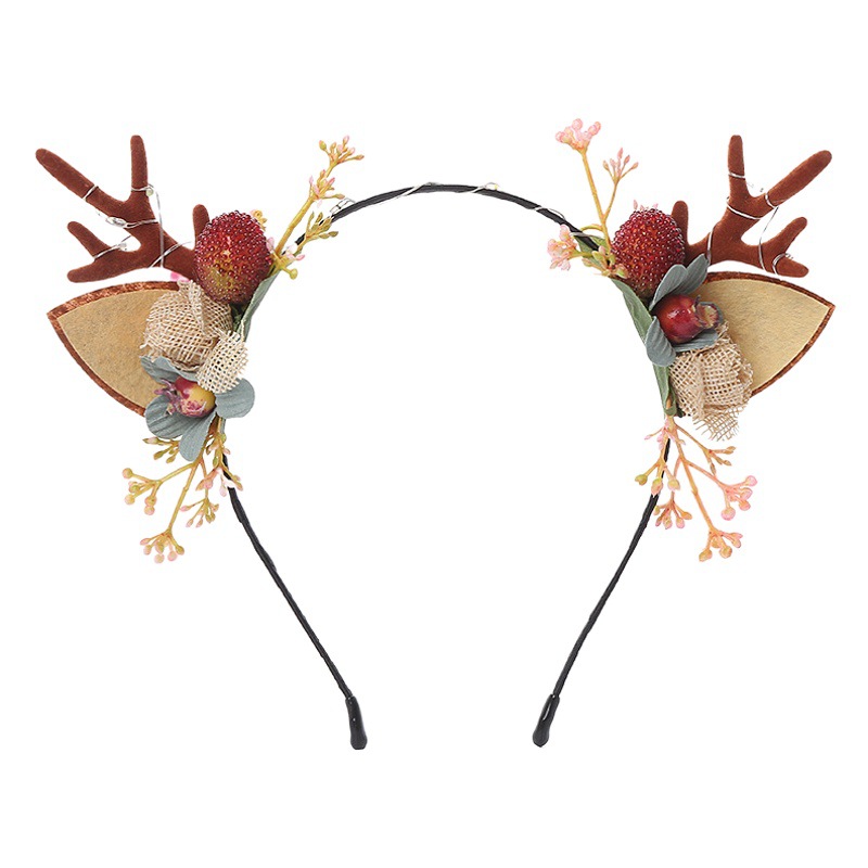 Nueva moda Venta caliente Navidad flocado corbata diadema niños diadema DIY fábrica al por mayor