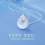 情人节925山茶花平安扣锁骨链