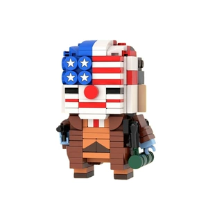 Конструктор MOC-170123: фигурка в стиле Далласа квадратная голова
