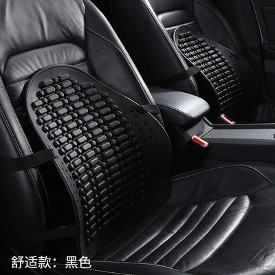 Car Lumbar Support Cushion for Office Seats, Breathable Backrest Cushion for Summer Use (Waist support) - comfort-version-waistrest-black