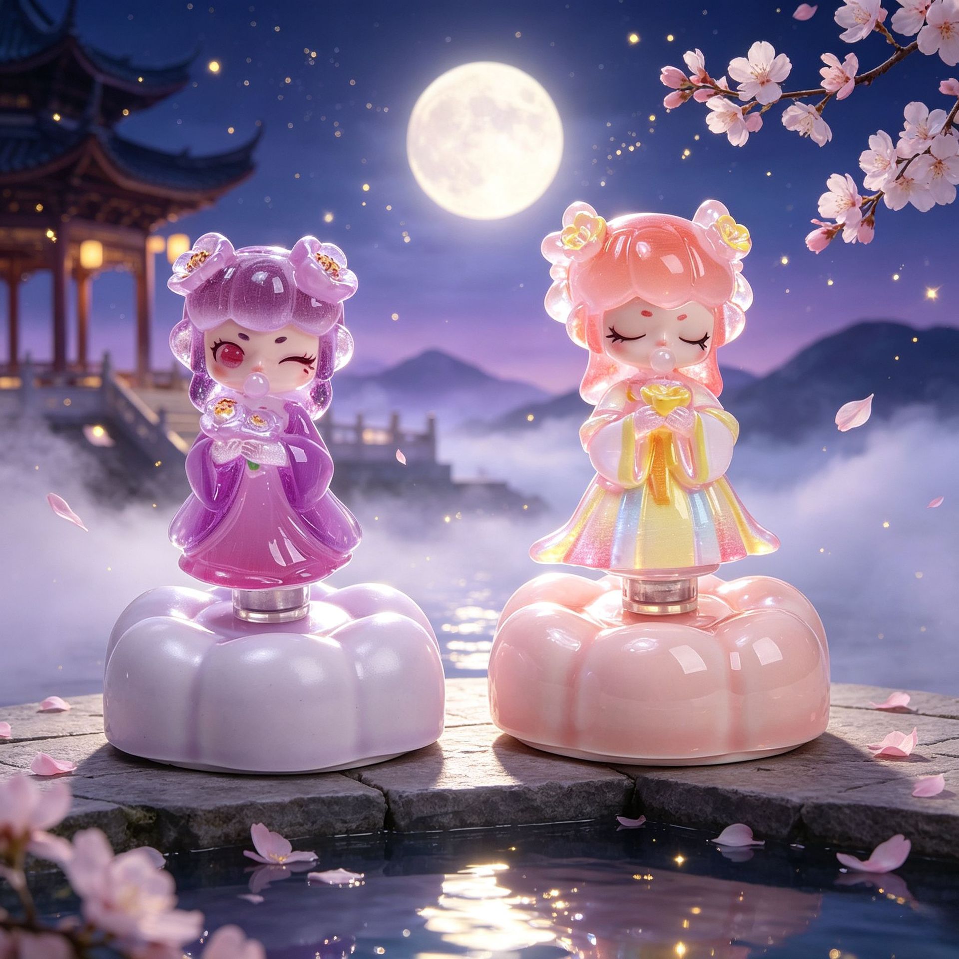 Luminous Flower Fairy Rotating Ornament for Car and Desktop, Rotatable Decorative Piece, Gift for Selling at Stalls, Wholesale Gifts