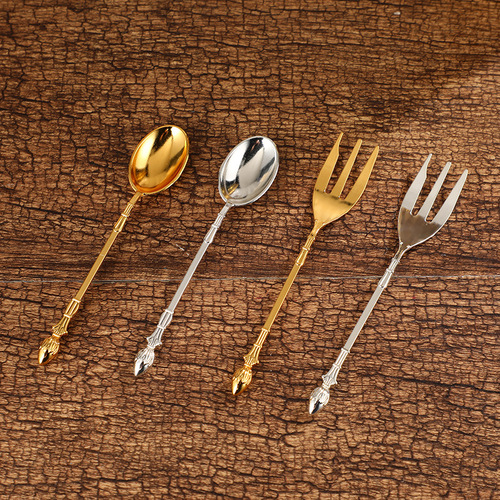 Manufacturer Swan Fruit Fork Storage Kitchen Fashion Creative Metal Craft Tableware Silver Swan Spoon Set