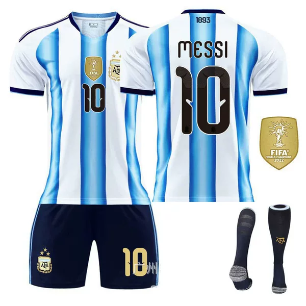 2026 World Cup Argentina Home No. 10 Messi No. 11 Di Maria Children's and Adult Jersey Set Jersey