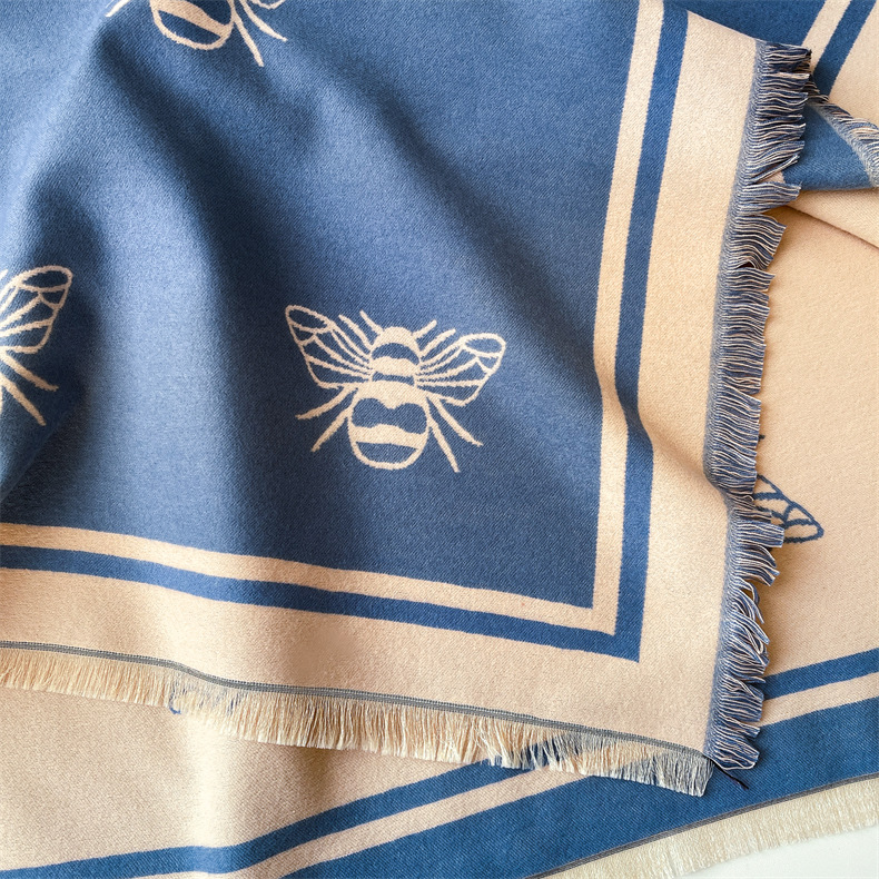 Herbst und winter neue temperament biene großen quadratischen schal urlaub stil kaschmir warmen schal schal_voghion.com