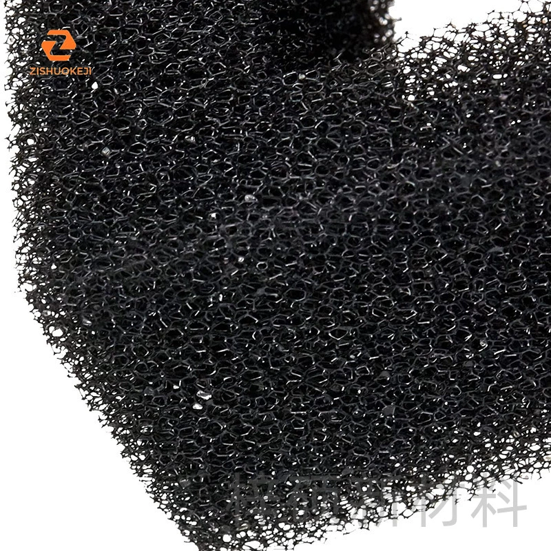 Полиуретановый фильтр с крупными порами, губка для очистки сточных вод, черный фильтр, хлопок, аквариум, активированный уголь, огнестойкий фильтрующий лист