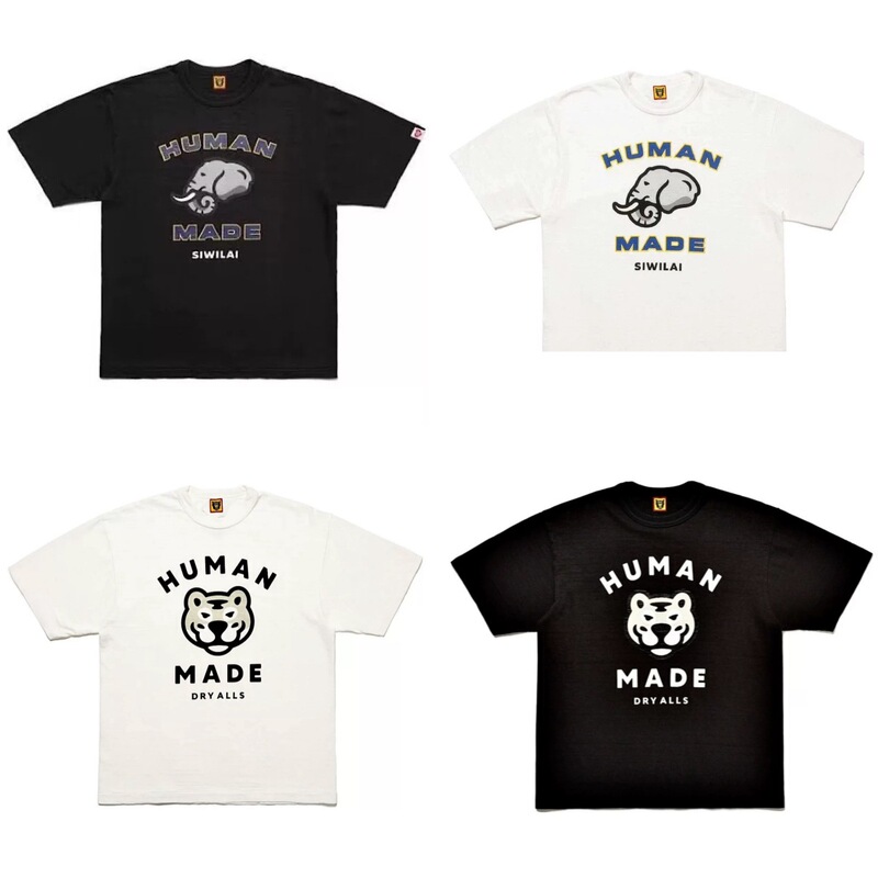in stock South Korea HUMAN Japanese Style Slub Cotton Short-sleeved T-shirt Loose Round Neck Cute Printed Animal Short tee for Women in stock South Korea HUMAN Japanese Style Slub Cotton Short-sleeved T-shirt Loose Round Neck Cute Printed Animal Short tee for Women