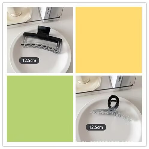 Große 13 cm hochwertige Farbverlauf Haarspange für Frauen, stilvolles quadratisches Haarzubehör für voluminöses Haar.