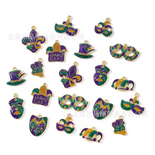 合金滴油假面具意大利风格跨境饰品挂件diy巴洛克舞会吊坠配件