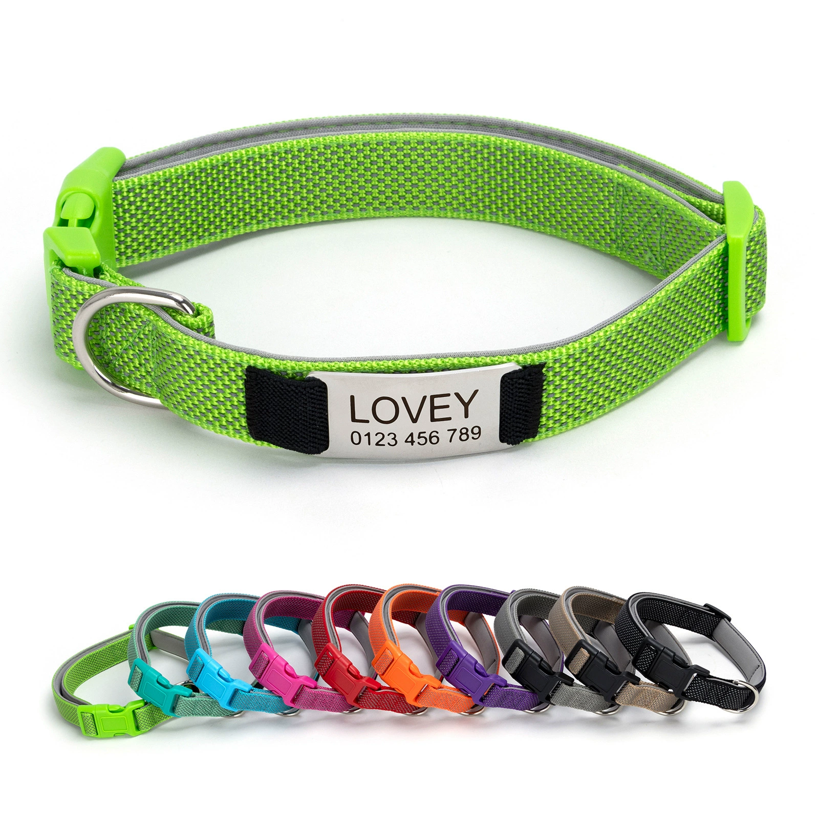 Retroreflective multicoloured nylon soft choker, (Cross-border trading)