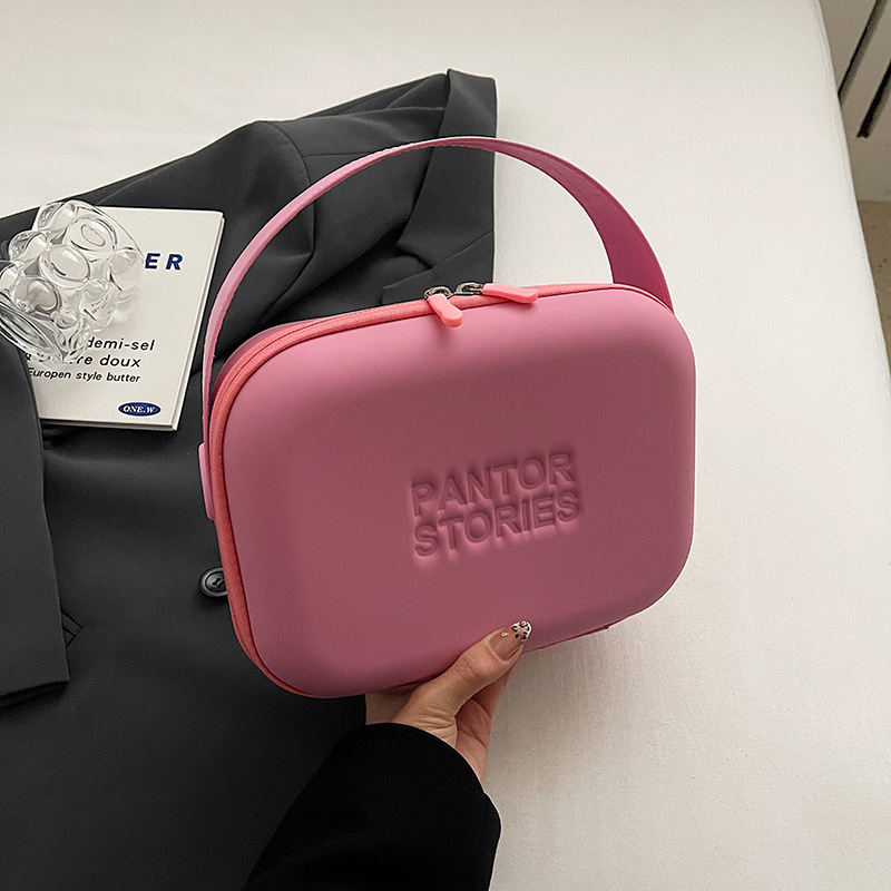 Bolsa de cosméticos portátil de dopamina 2024 nueva moda coreana nicho maleta de viaje de negocios caja de almacenamiento de silicona portátil