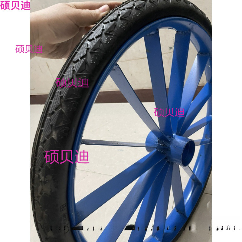 工地手推车轮胎26×21/2劳动车实心轮子板车斗车架子车人力车