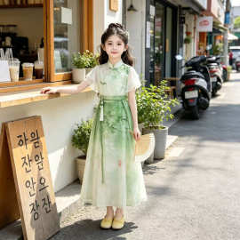 女童连衣裙夏装2026新款洋气儿童国风中式马面裙夏季女孩套装裙子