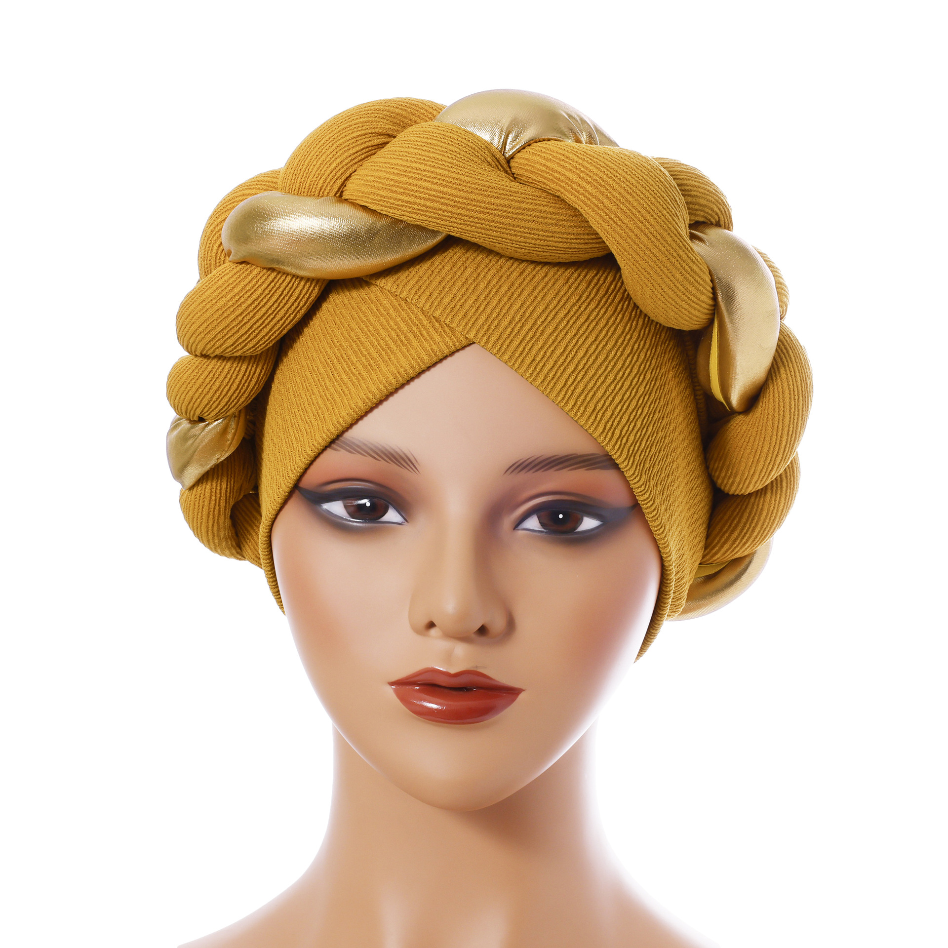 Twisted color matching ethnic headscarf ladies twisted fashion spot thick braid headband headband_viptrois.com