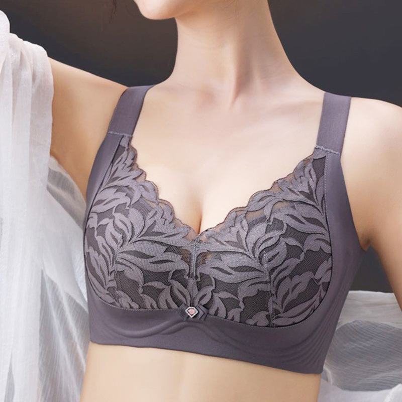New plus size underwear anti-sagging thin push-up underwear top collection breast comfortable big chest small female bra