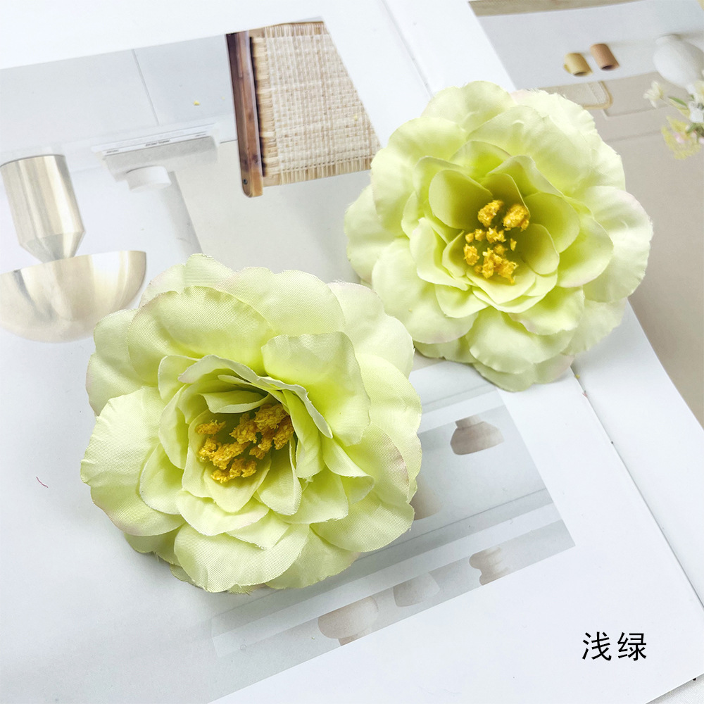 Cabeza coreana de flores de osmanthus diy núcleo de hierba peonía de flores falsas hechas a mano tocado de flores material de pinza de flores paquete de decoración de pared de flores para el hogar