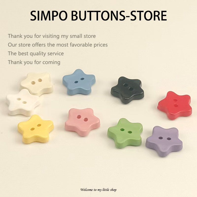 Plastic Five-Pointed Star Buttons DIY Baby Sweater Cardigan Shirt Buttons 12 Colors 12-18mm Children's Clothing Accessories Wholesale Plastic Five-Pointed Star Buttons DIY Baby Sweater Cardigan Shirt Buttons 12 Colors 12-18mm Children's Clothing Accessories Wholesale