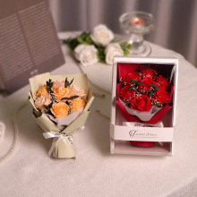 香皂花情人节教师节礼物仿真玫瑰花小花束成品送女友生日创意礼品