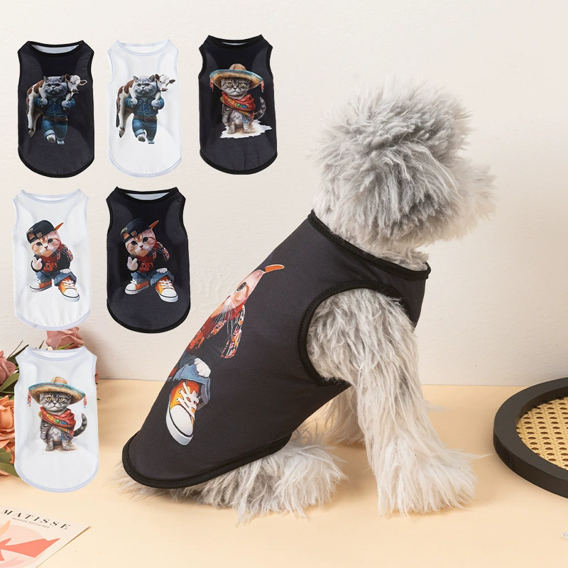 Новый продукт фабрики источника осенью и зимой домашние кошки кошки собаки милые удобные жилеты одежда трансграничные мультяшные животные