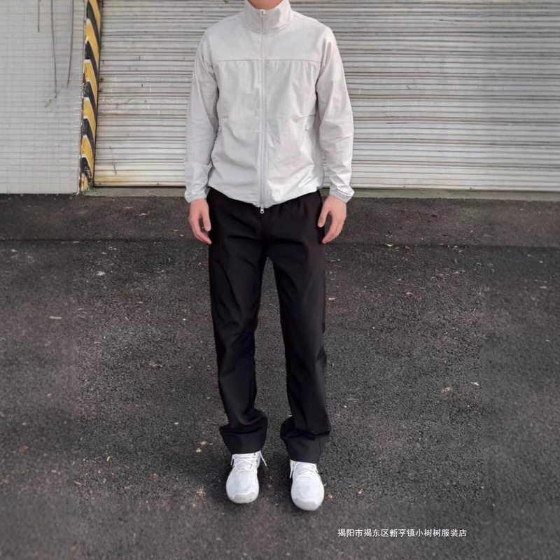 Auticup Scimitar Bootcut Summer Texture Cool Loose Slightly Flared Straight Slimming Look Leg-Lengthening Casual Pants