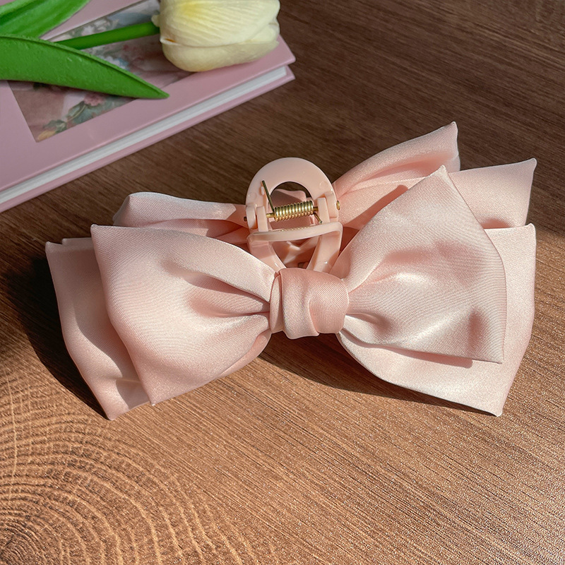 Clip de agarre de lazo de súper hada, parte posterior de la cabeza llena, pinza para el cabello, clip para el cabello de princesa, tocado de clip de tiburón de sentido avanzado