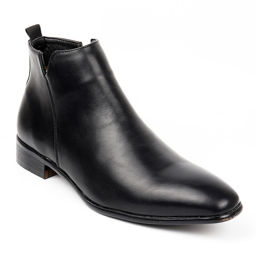 Men's Chelsea Boots with Square Toe, Versatile and Fashionable Men's Short Boots Ankle Boots