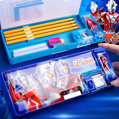 正版奧特曼文具盒男孩款鉛筆盒收納盒高顏值大容量筆袋學生文具盒