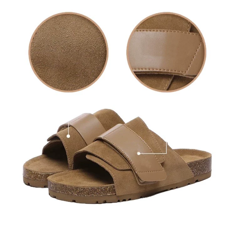 Retro beach slippers with velcro, (Physicals)