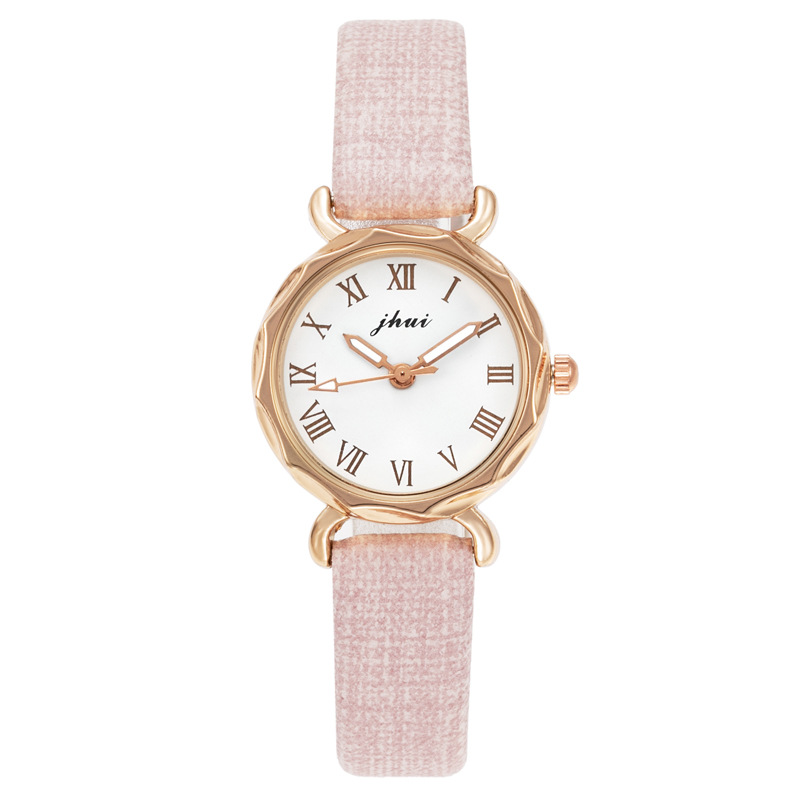 Round Dial Shape Casual Solid Color Quartz Women's Watches