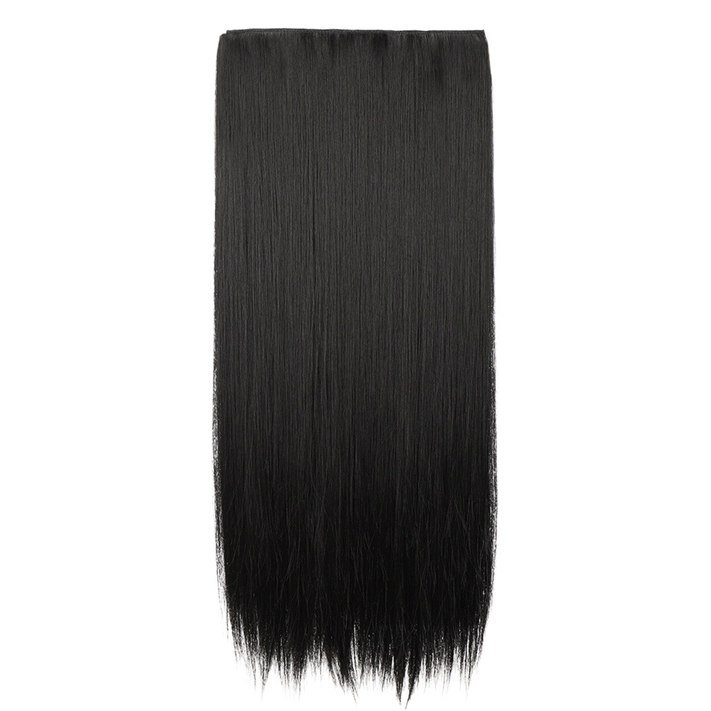 Extensiones de Cabello Largo y Liso para Mujer, Comercio Exterior Transfronterizo Europeo y Americano, Fibra de Alta Temperatura de 100 cm, Extensiones de Cabello Naturales e Invisibles