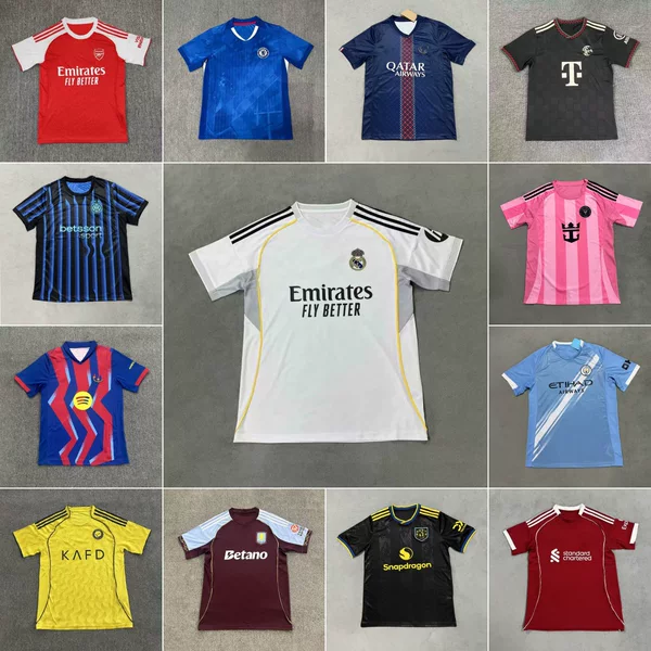 25-26 Real Madrid Jersey Barcelona Paris Manchester City Arsenal Chelsea Bayern Ac Milan Inter Miami Football Uniform