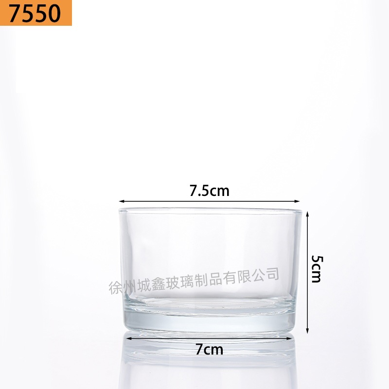 Vasos de vidrio transparentes para velas aromáticas al por mayor, portavelas de vidrio, adornos perfumados, vasos vacíos, recipientes para velas DIY, estilo nórdico